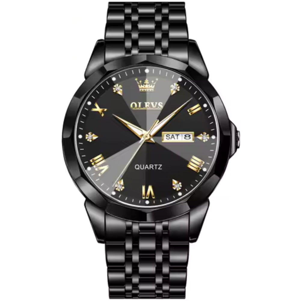 OLEVS Relógio Masculino Estilo Diamante Quartzo 9931