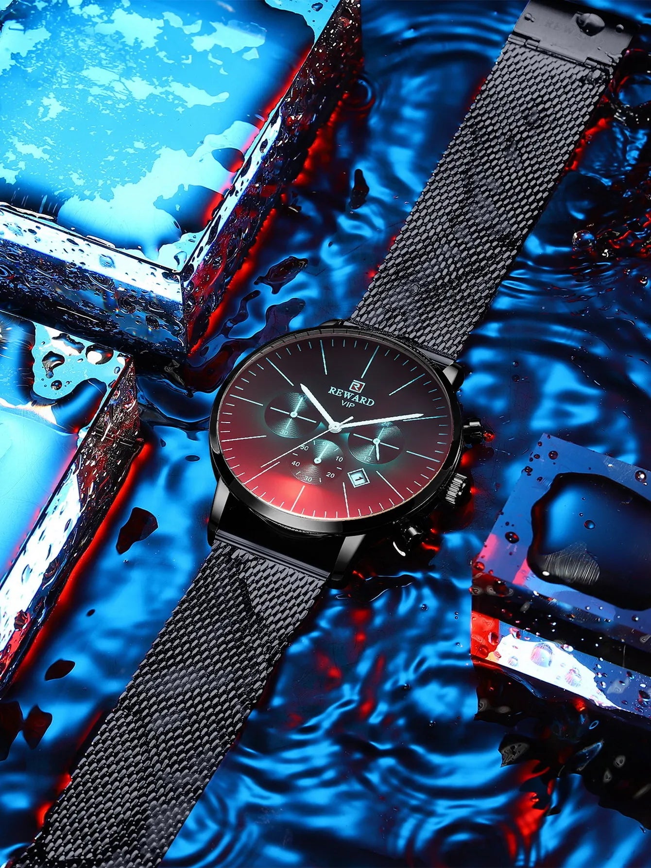 REWARD Relógio Masculino Quartzo RD82004M - Luxo e Funcionalidade 45mm