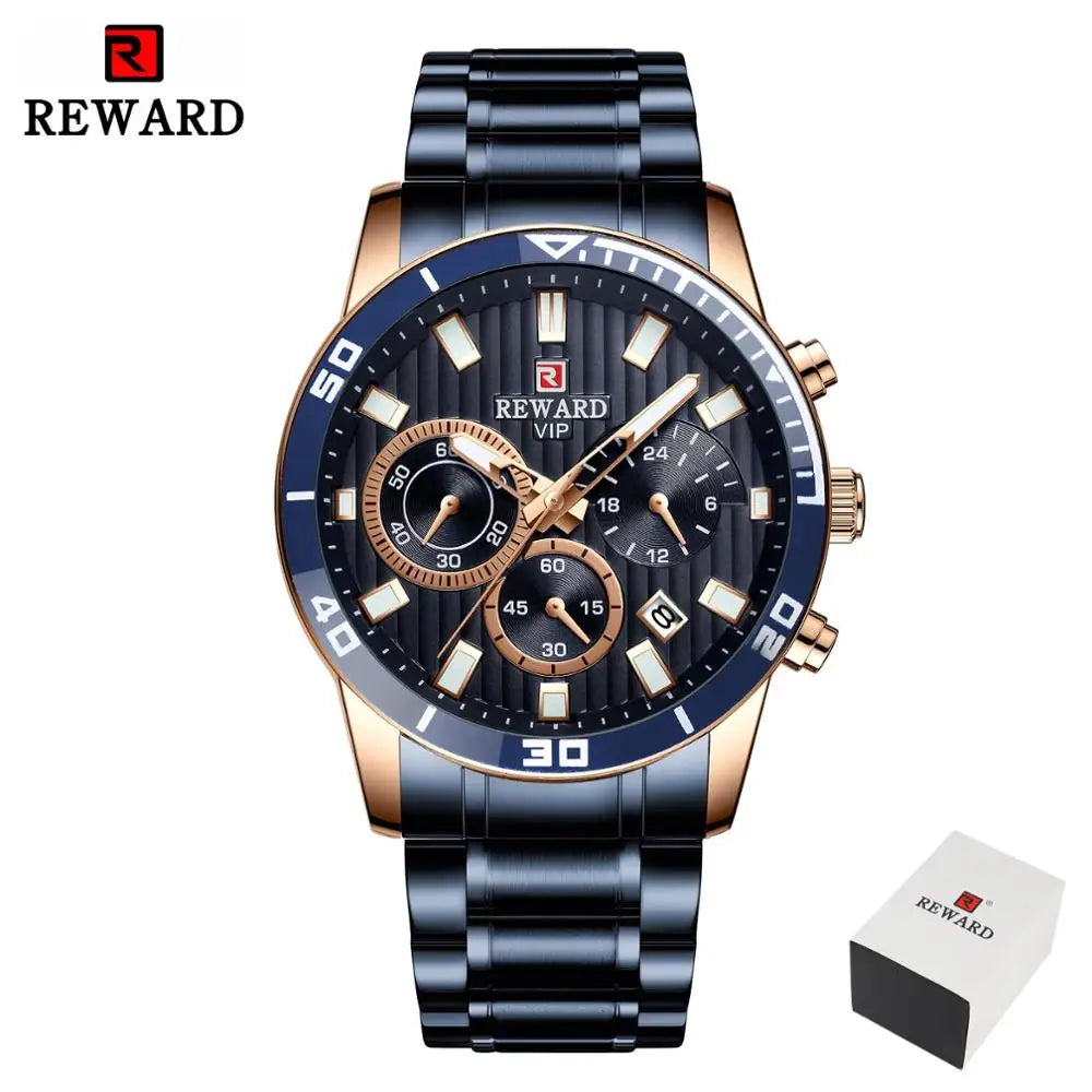 REWARD Relógio Masculino Quartzo RD81009M - Luxo e Funcionalidade 44mm