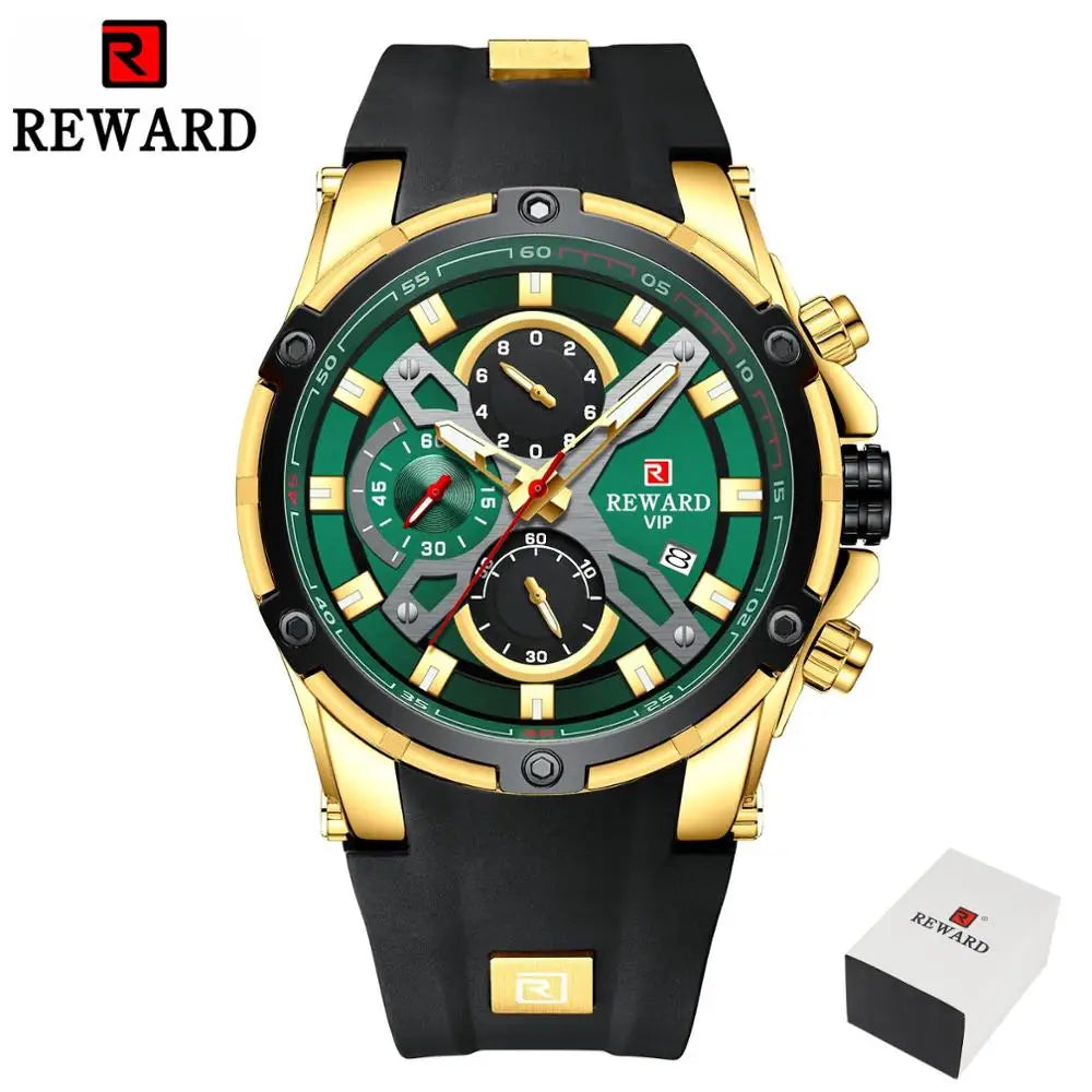 REWARD Relógio Masculino Quartzo RD83016M - Estilo Esportivo e Funcionalidade 47mm