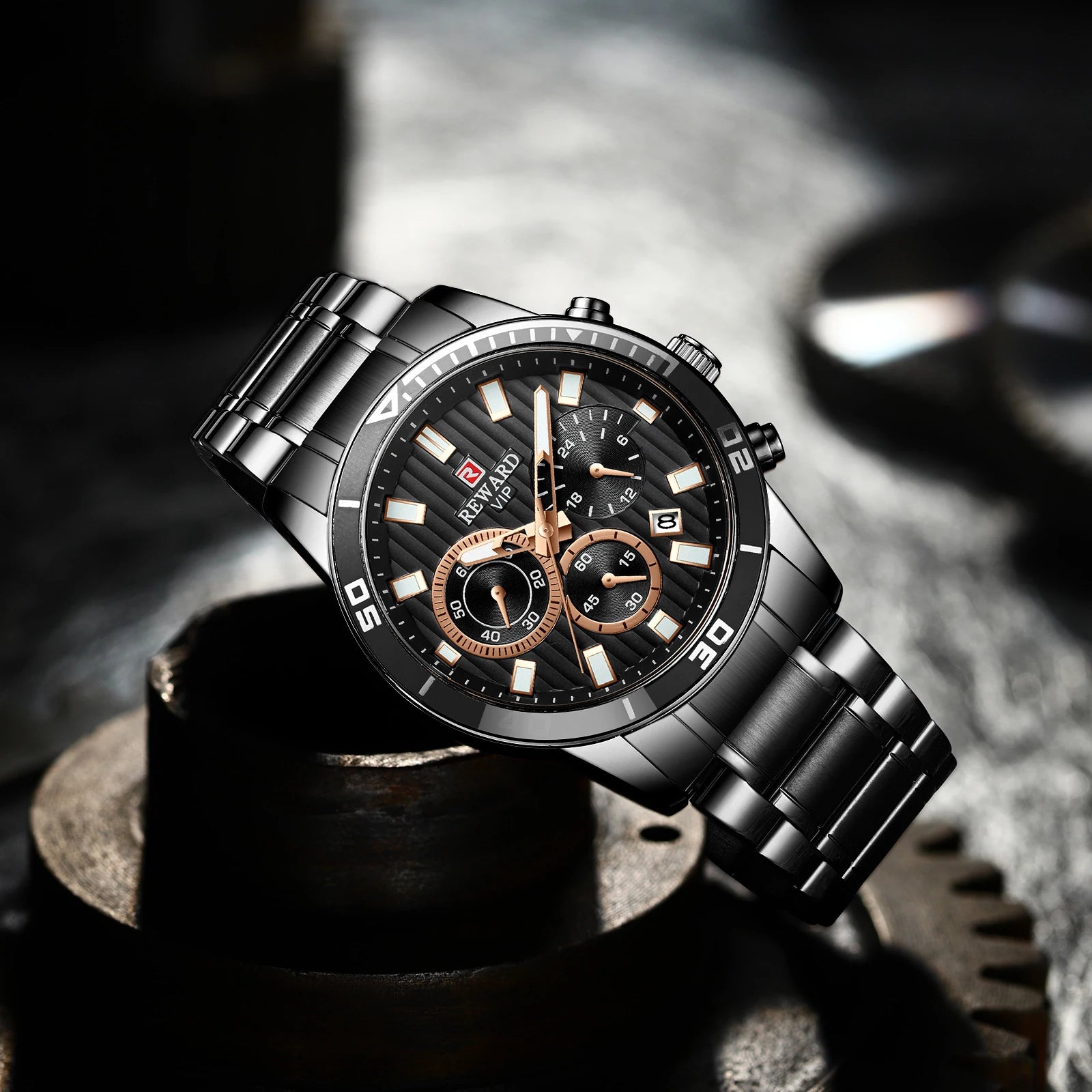 REWARD Relógio Masculino Quartzo RD81009M - Luxo e Funcionalidade 44mm