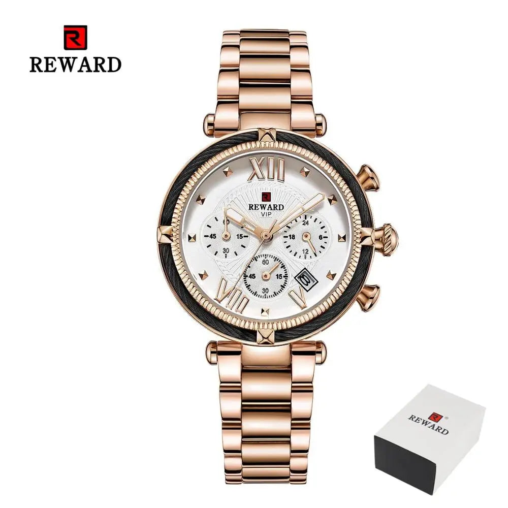 REWARD Relógio Feminino Quartzo RD63084L - Elegância e Funcionalidade 35mm