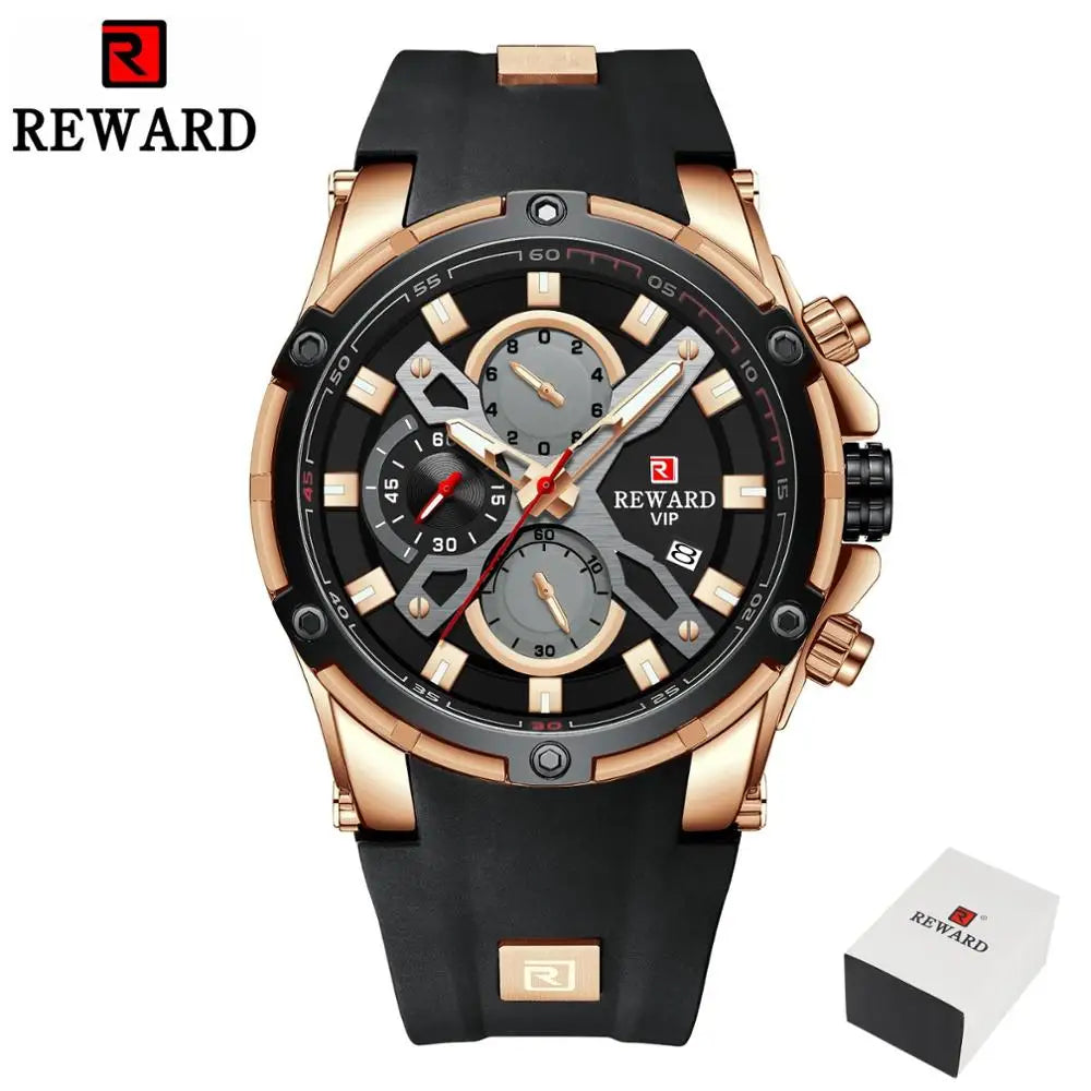REWARD Relógio Masculino Quartzo RD83016M - Estilo Esportivo e Funcionalidade 47mm