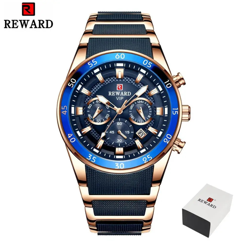 REWARD Relógio Masculino Quartzo RD81011M - Estilo Esportivo e Funcionalidade 45mm