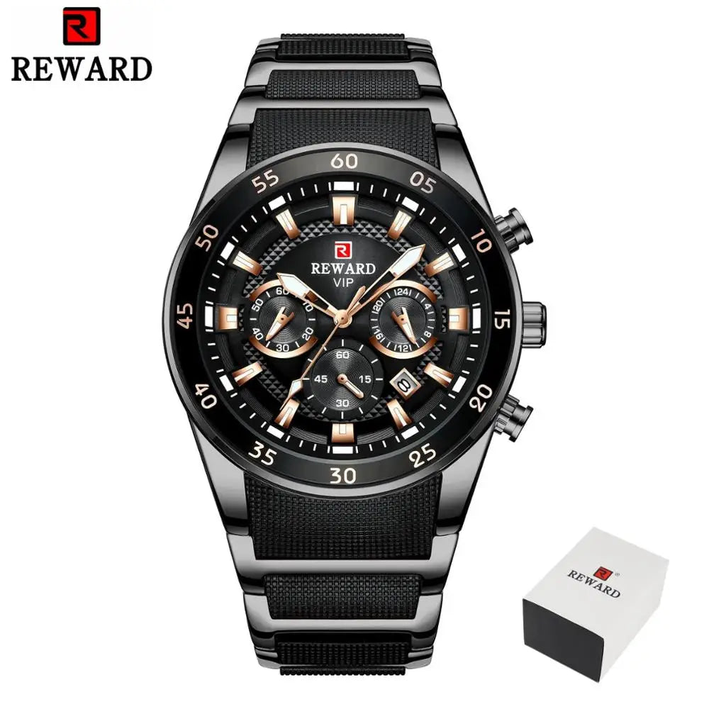 REWARD Relógio Masculino Quartzo RD81011M - Estilo Esportivo e Funcionalidade 45mm