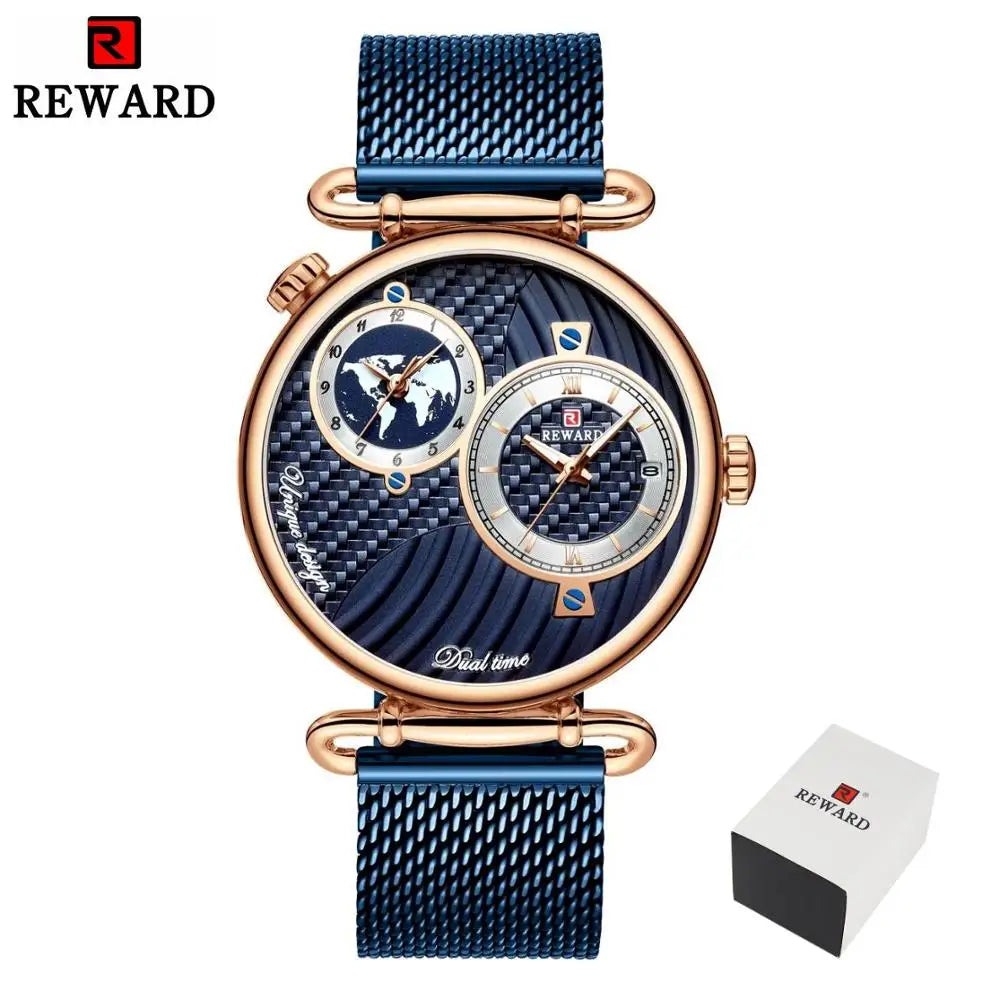 REWARD Relógio Masculino Quartzo RD62002M - Luxo e Funcionalidade 44mm