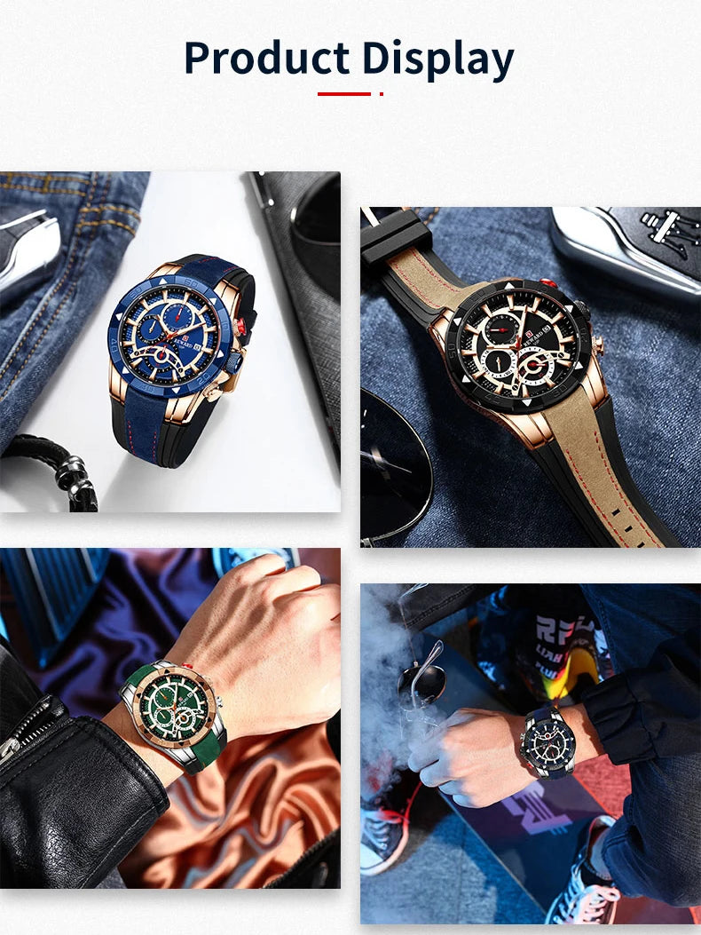 REWARD Relógio Masculino Quartzo RD83013M - Estilo Moderno e Funcionalidade 46mm
