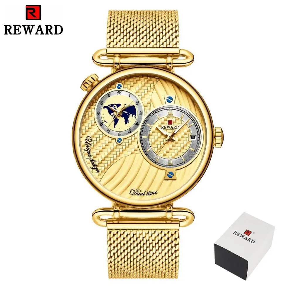 REWARD Relógio Masculino Quartzo RD62002M - Luxo e Funcionalidade 44mm