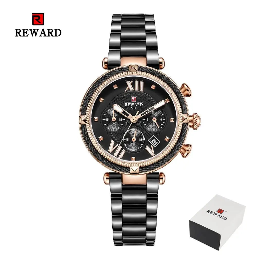 REWARD Relógio Feminino Quartzo RD63084L - Elegância e Funcionalidade 35mm