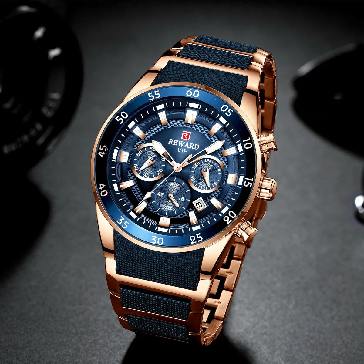 REWARD Relógio Masculino Quartzo RD81011M - Estilo Esportivo e Funcionalidade 45mm