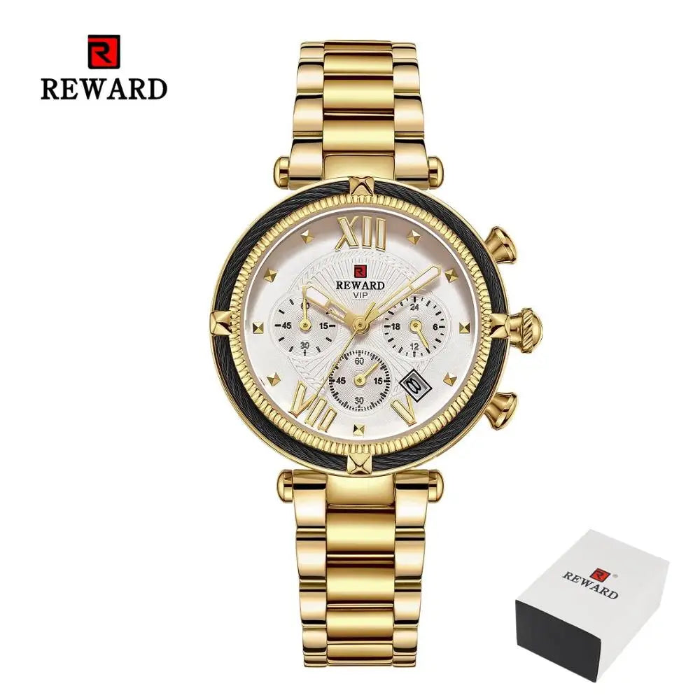 REWARD Relógio Feminino Quartzo RD63084L - Elegância e Funcionalidade 35mm