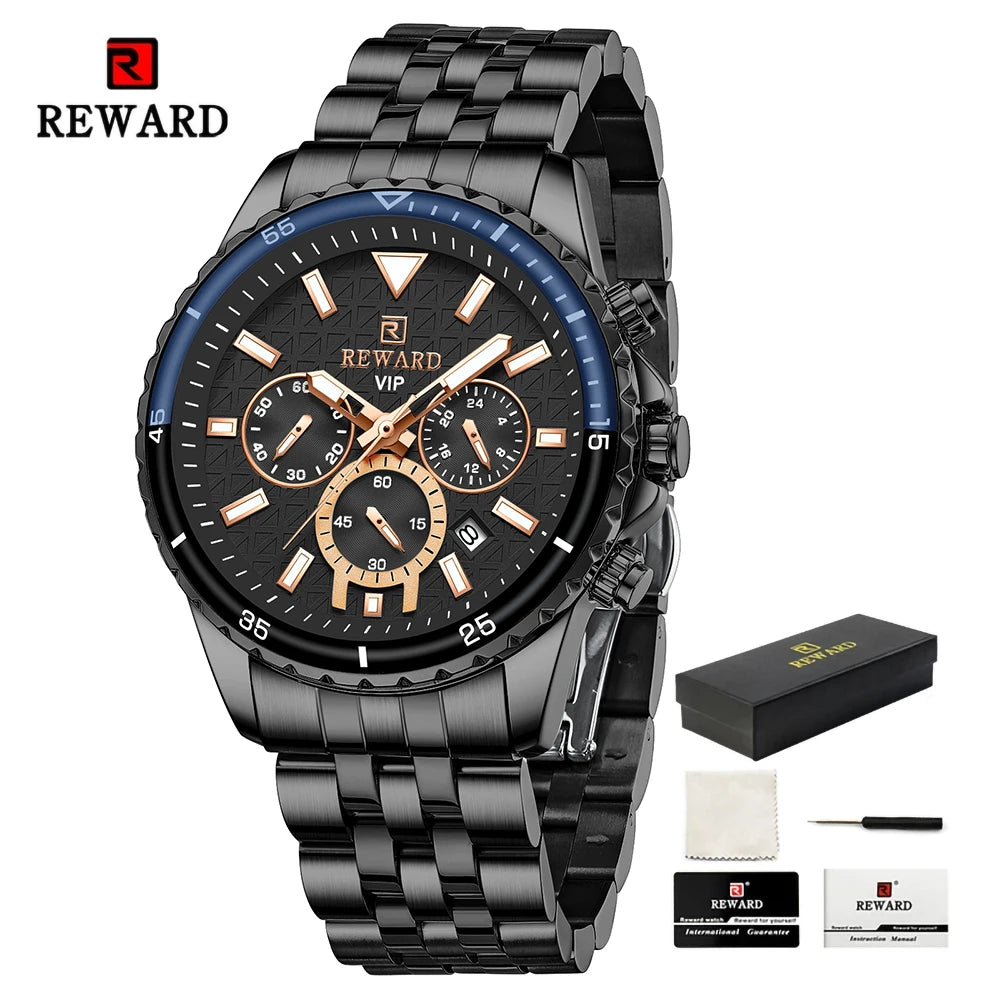 REWARD Relógio Masculino Quartzo RD81101M - Estilo Clássico e Funcionalidade 35mm