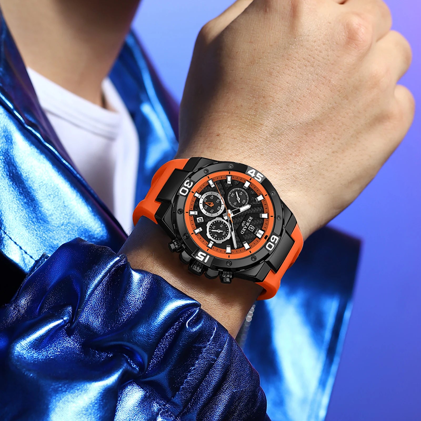 REWARD Relógio Masculino Quartzo RD83965M - Estilo Casual e Funcionalidade 34.5mm