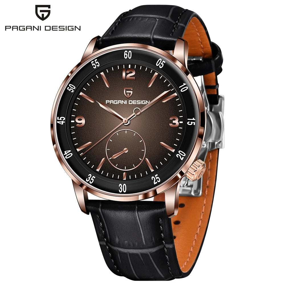 PAGANI DESIGN Relógio Masculino Automático PD-1790 - Pulseira de Couro 42mm