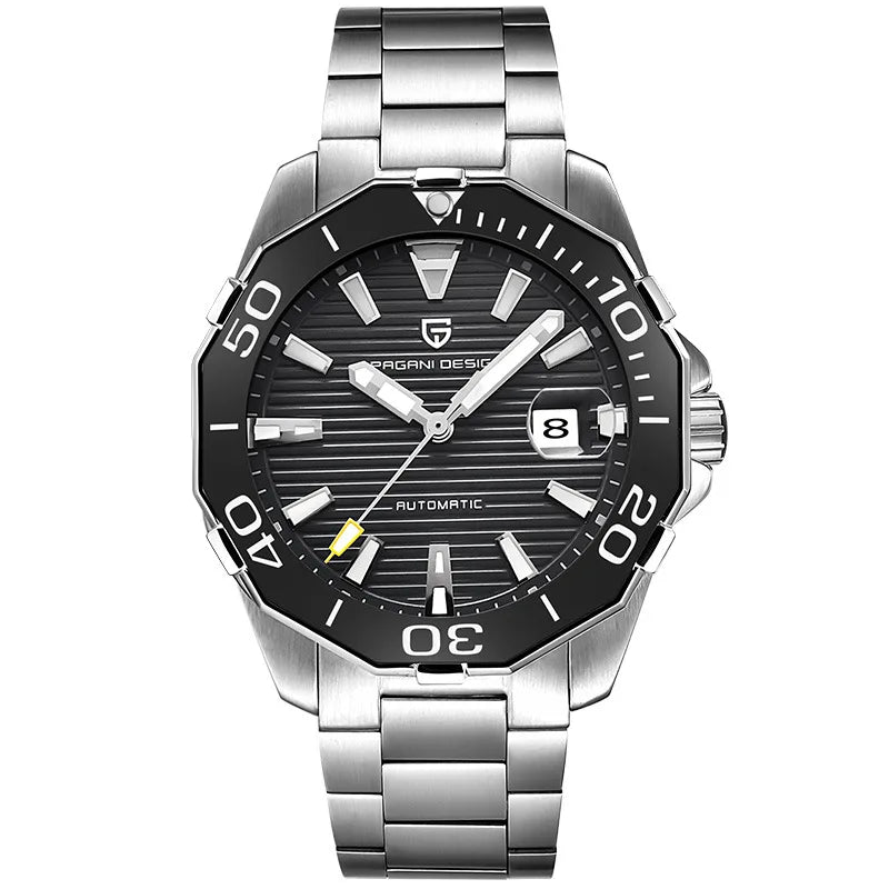 PAGANI DESIGN Relógio Masculino Automático PD-1617 - Pulseira de Aço Inoxidável 43mm