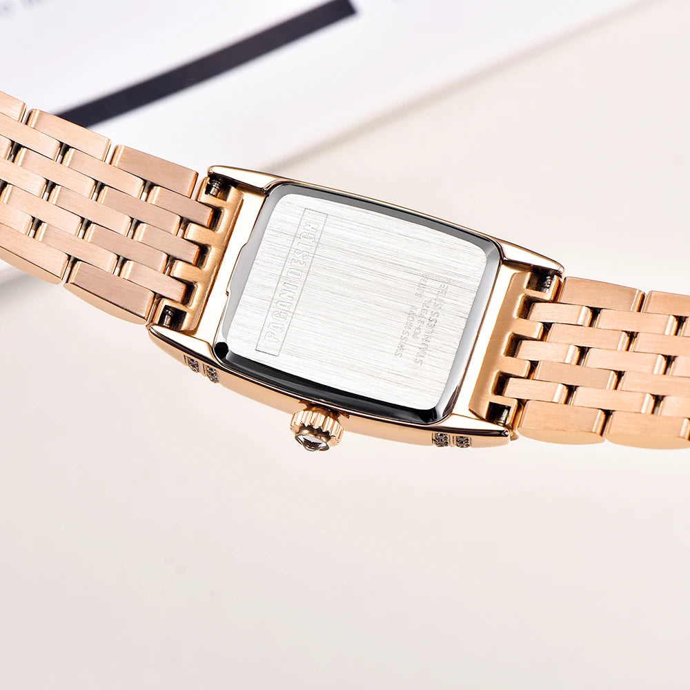 PAGANI DESIGN Relógio Feminino Quartzo PD-1737 - Pulseira de Aço Inoxidável 22mm