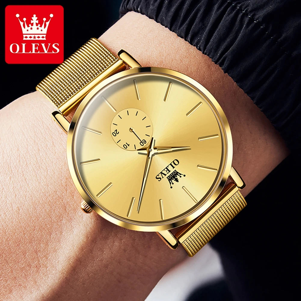 OLEVS Relógio Masculino Original Ultra Fino Quartzo - Aço Inoxidável 9954 41mm