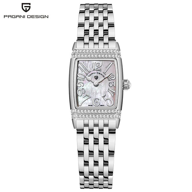 PAGANI DESIGN Relógio Feminino Quartzo PD-1737 - Pulseira de Aço Inoxidável 22mm