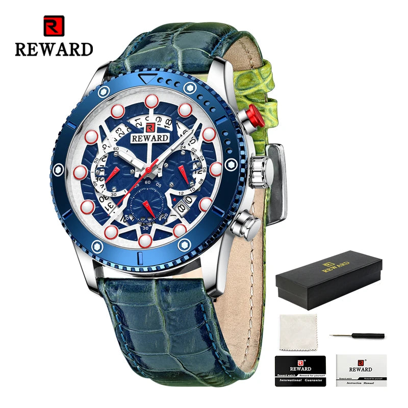 REWARD Relógio Masculino Quartzo - Estilo Esportivo e Funcionalidade 45mm