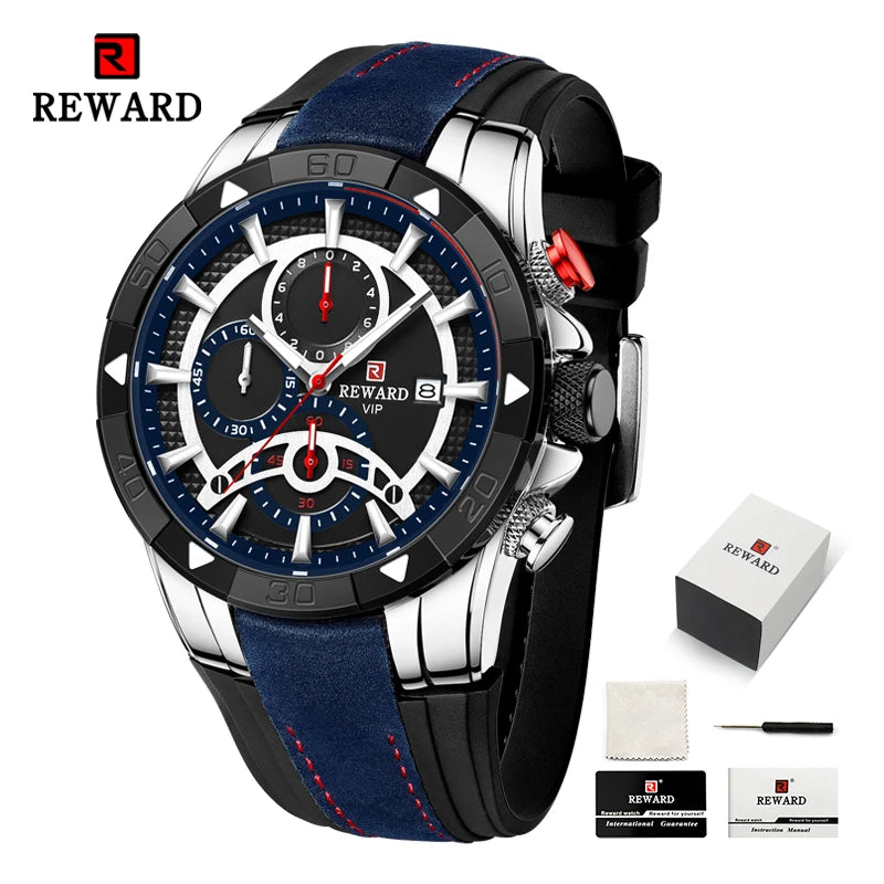 REWARD Relógio Masculino Quartzo RD83013M - Estilo Moderno e Funcionalidade 46mm
