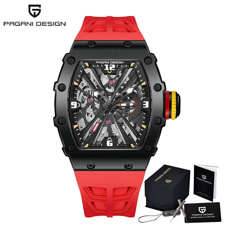 PAGANI DESIGN Relógio Masculino Quartzo PD-1738 - Pulseira de Borracha 42mm
