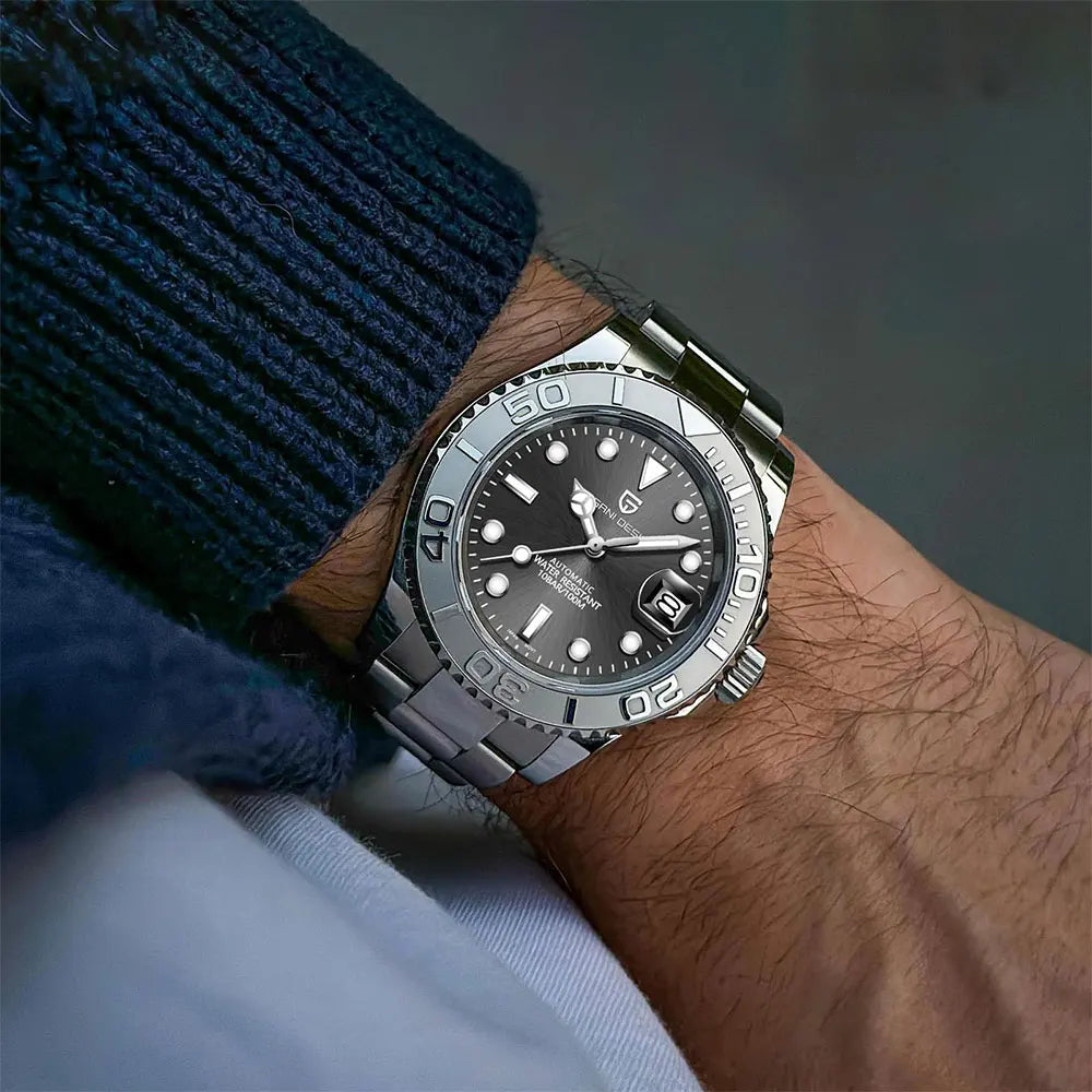 PAGANI DESIGN Relógio Masculino Automático PD-1651 V3 - Pulseira de Aço Inoxidável 40mm