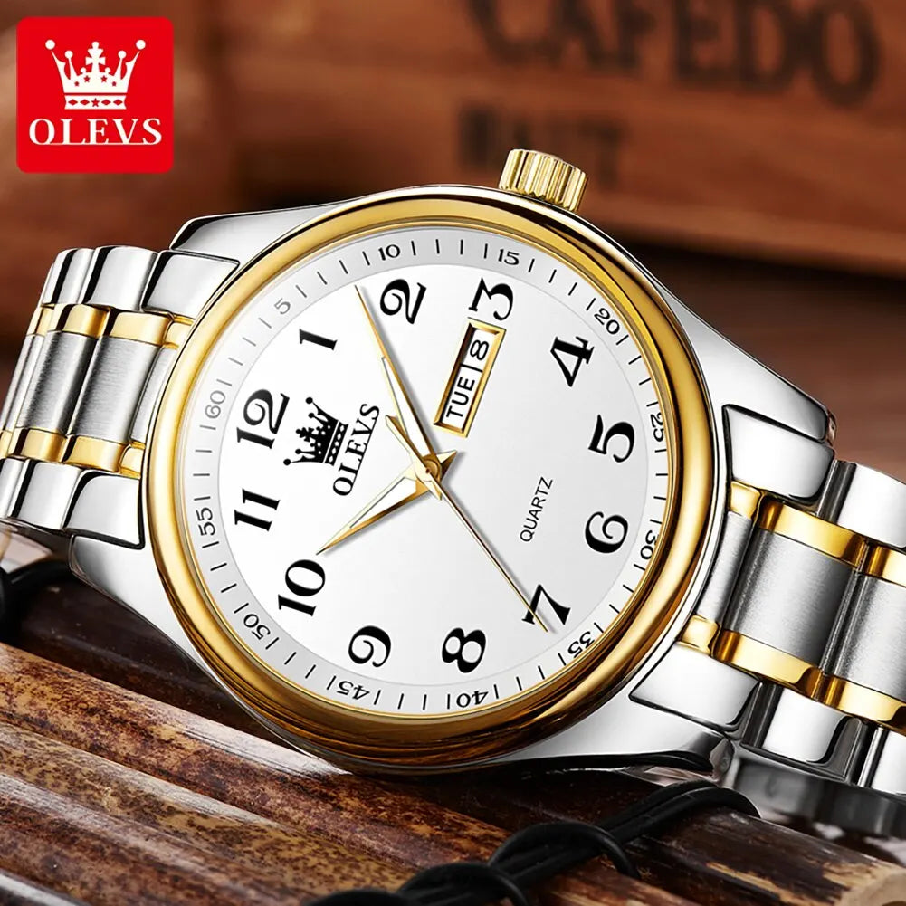 OLEVS Relógio Masculino Original Clássico Quartzo - Aço Inoxidável 5567 40mm
