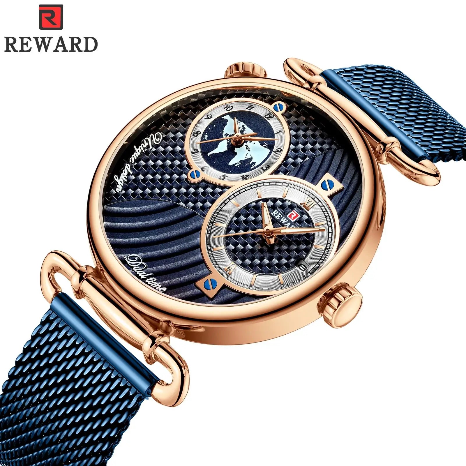 REWARD Relógio Masculino Quartzo RD62002M - Luxo e Funcionalidade 44mm