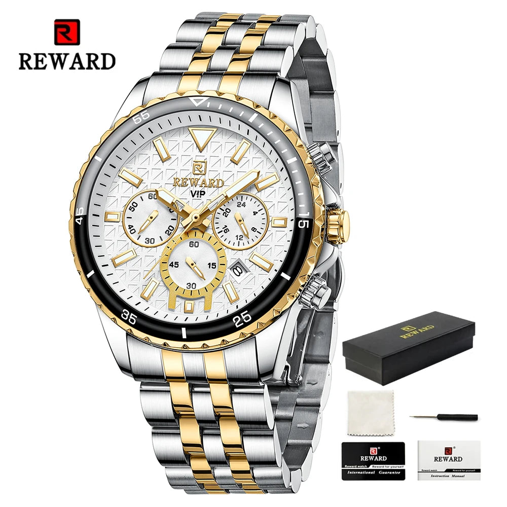 REWARD Relógio Masculino Quartzo RD81101M - Estilo Clássico e Funcionalidade 35mm