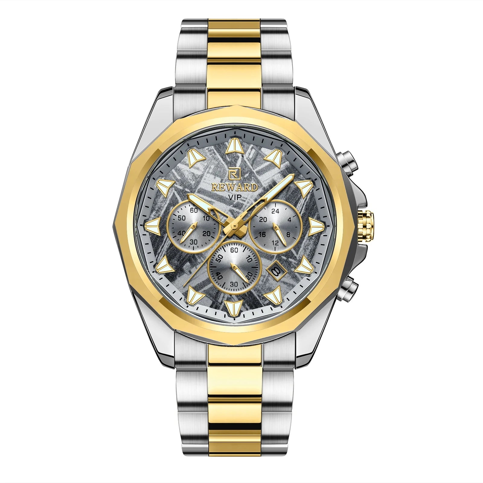 REWARD Relógio Masculino Quartzo RD812052M - Luxo e Funcionalidade 45-49mm