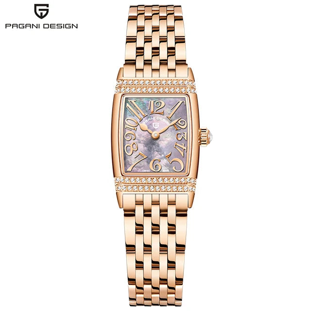 PAGANI DESIGN Relógio Feminino Quartzo PD-1737 - Pulseira de Aço Inoxidável 22mm