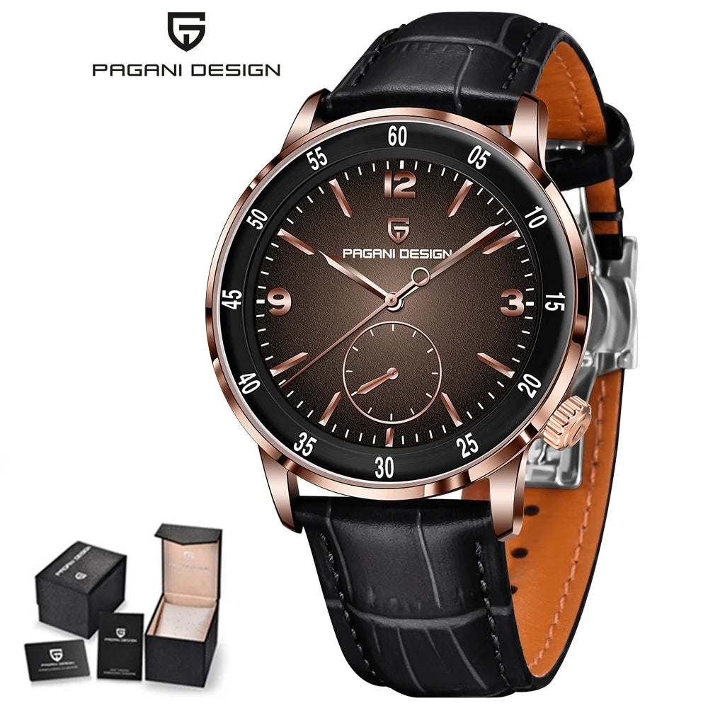 PAGANI DESIGN Relógio Masculino Automático PD-1790 - Pulseira de Couro 42mm