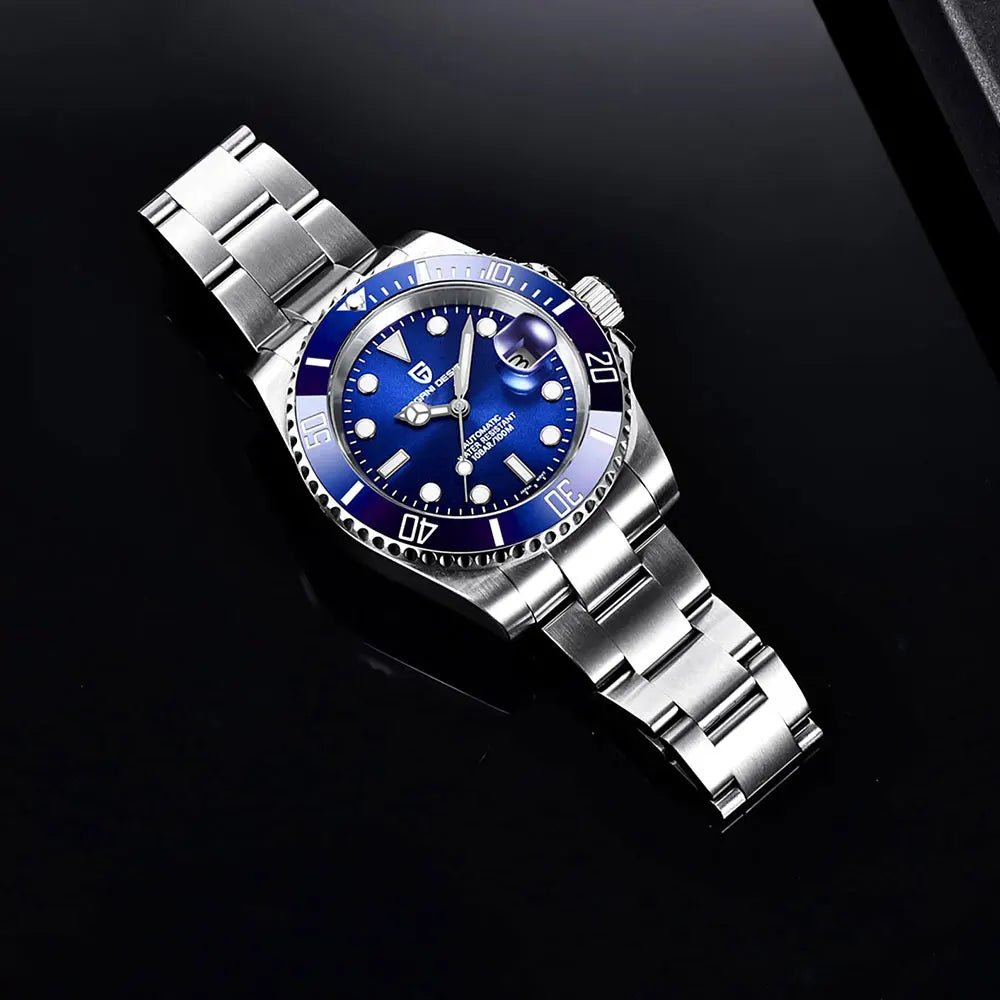 PAGANI DESIGN Relógio Masculino Automático PD-1639 V3 - Pulseira de Aço Inoxidável 43mm