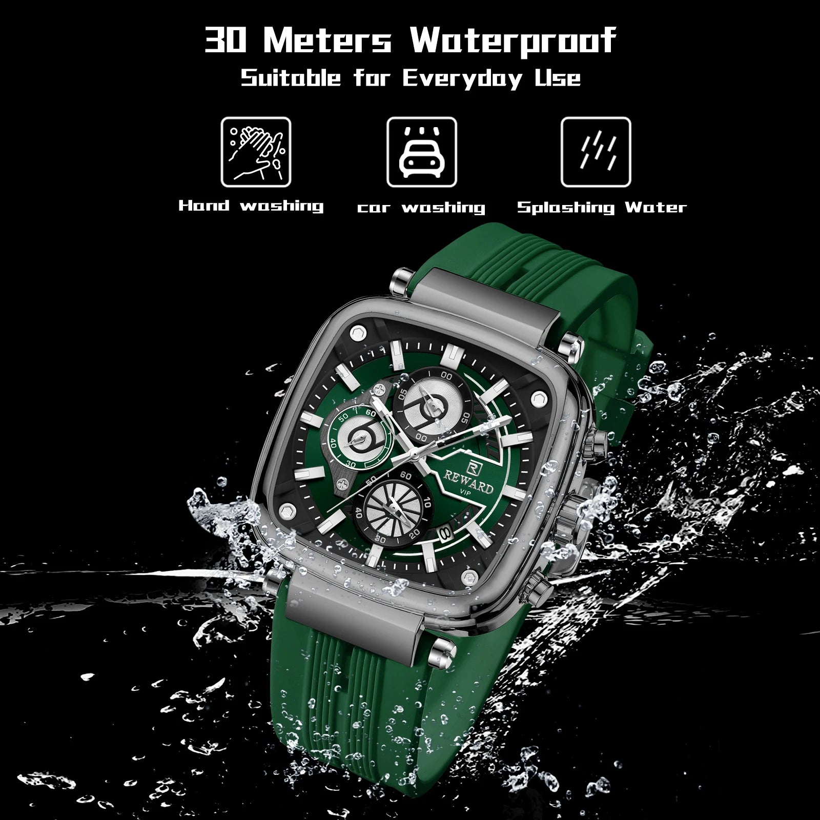 REWARD Relógio Masculino Quartzo RD831509M - Estilo Esportivo e Funcionalidade 44mm