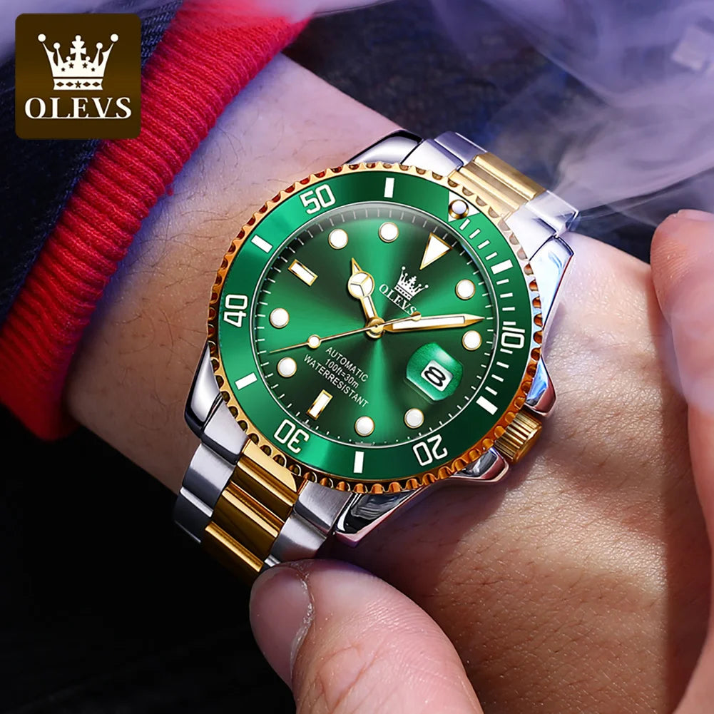 OLEVS Relógio Masculino Automático 6650 - Luxo e Funcionalidade 40-44mm