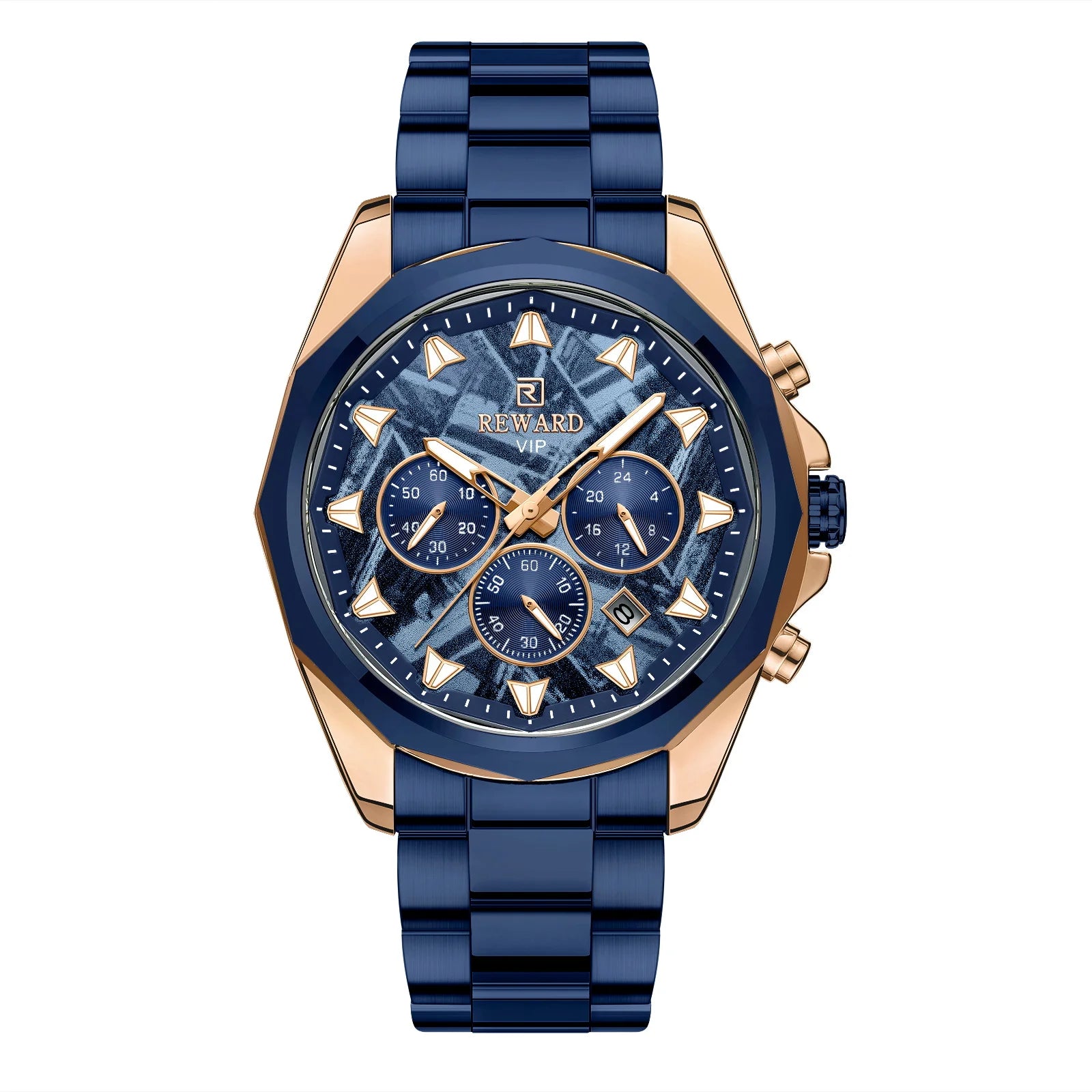 REWARD Relógio Masculino Quartzo RD812052M - Luxo e Funcionalidade 45-49mm