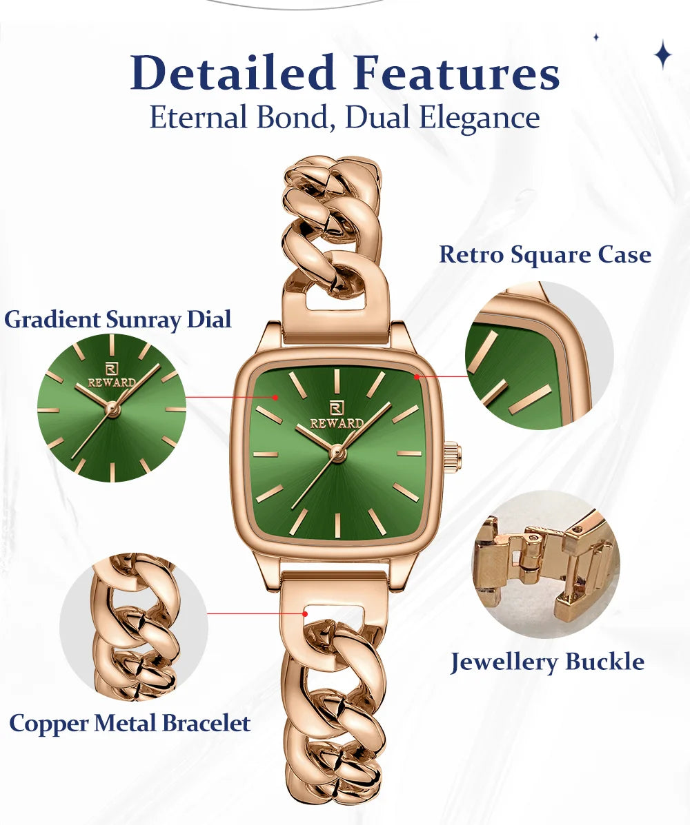 REWARD Relógio Feminino Quartzo RD211513L - Elegância Vintage 24mm