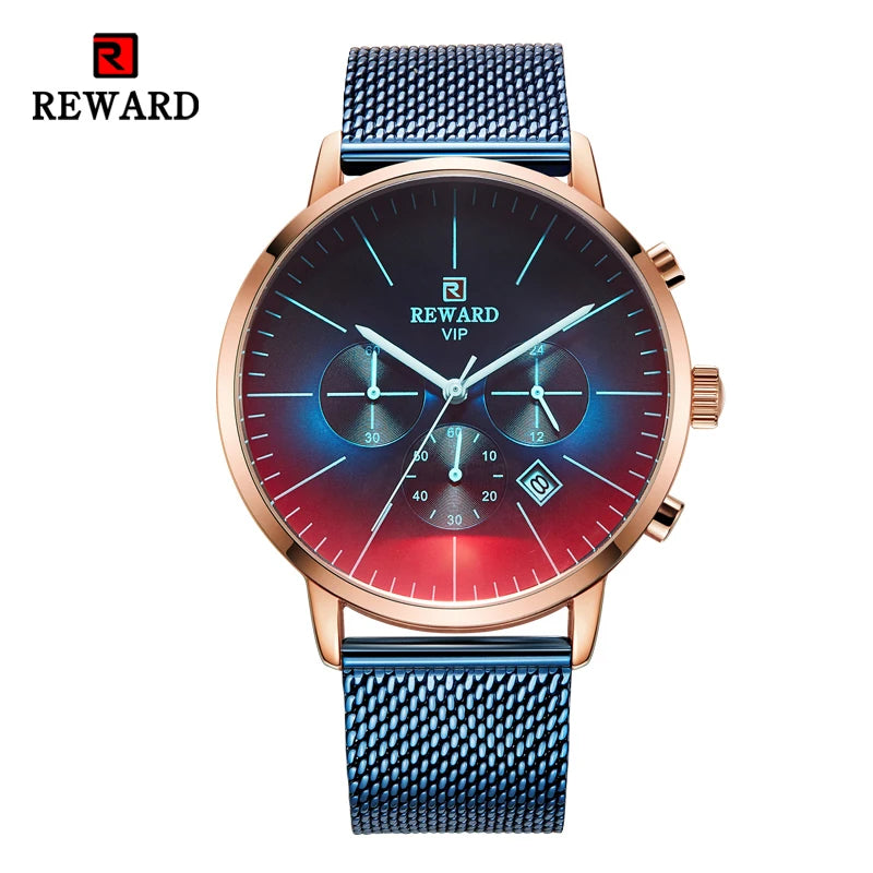 REWARD Relógio Masculino Quartzo RD82004M - Luxo e Funcionalidade 45mm