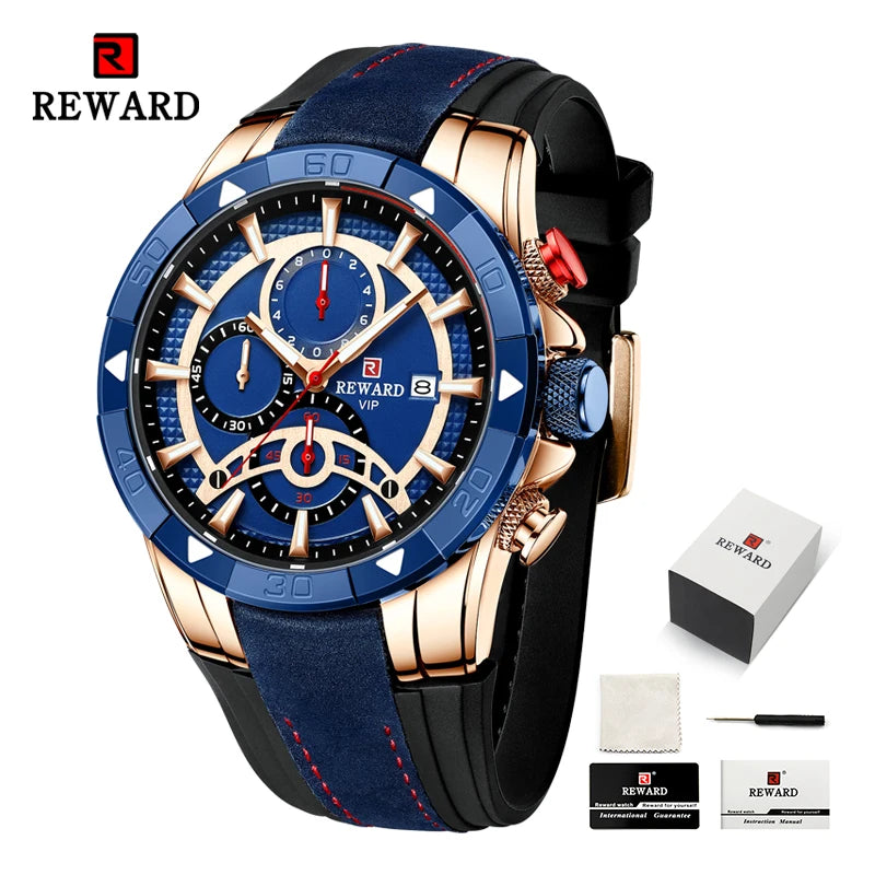 REWARD Relógio Masculino Quartzo RD83013M - Estilo Moderno e Funcionalidade 46mm