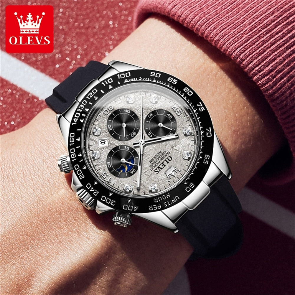 OLEVS Relógio Masculino Original Quartzo 2875 Racing - Estilo e Resistência