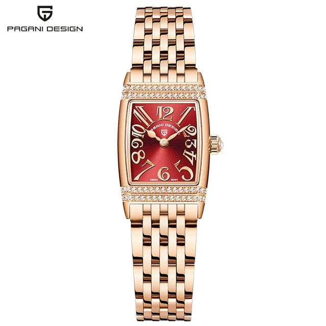 PAGANI DESIGN Relógio Feminino Quartzo PD-1737 - Pulseira de Aço Inoxidável 22mm