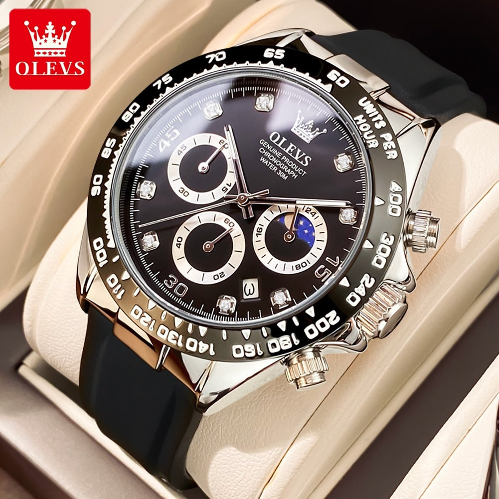 OLEVS Relógio Masculino Original Quartzo 2875 Racing - Estilo e Resistência