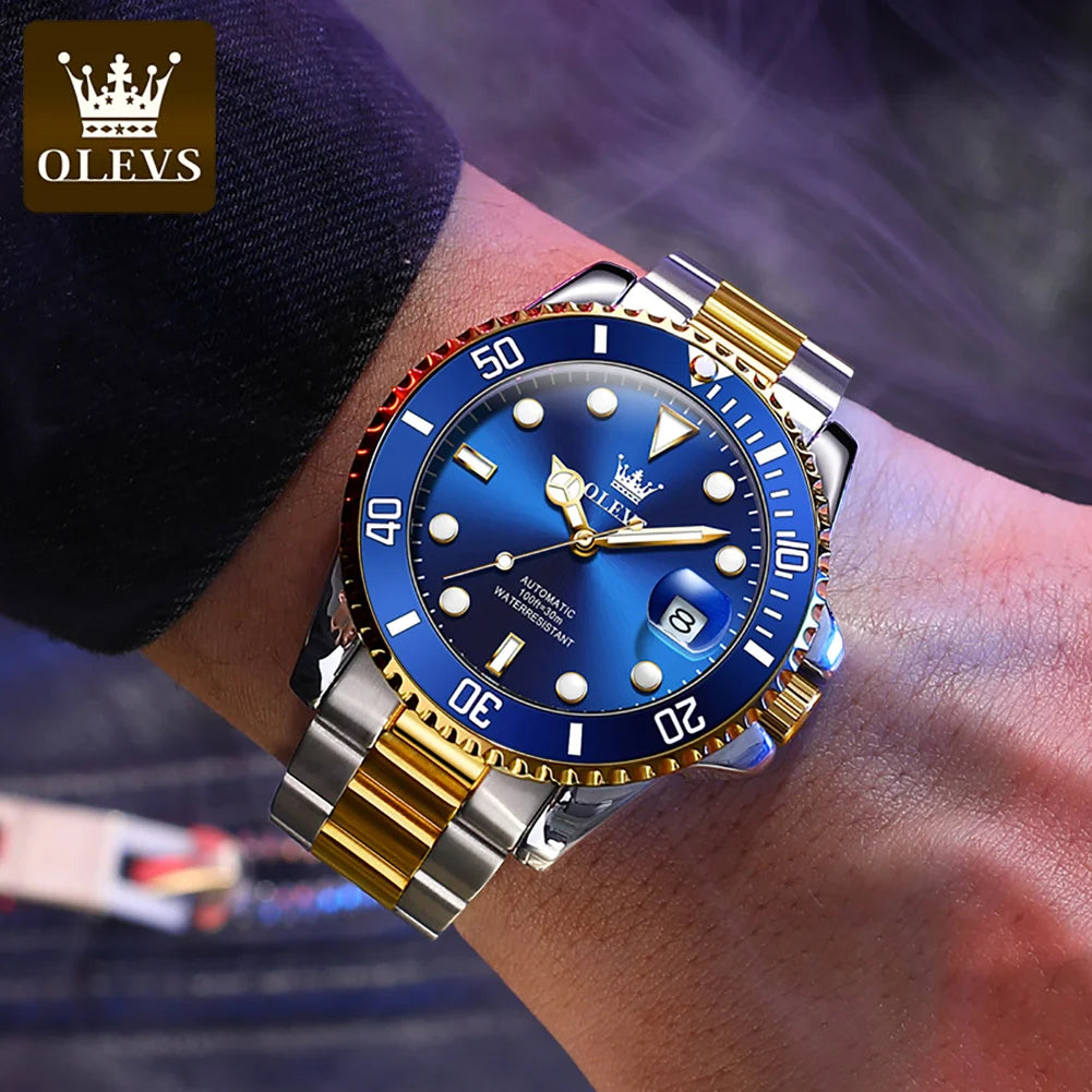 OLEVS Relógio Masculino Automático 6650 - Luxo e Funcionalidade 40-44mm