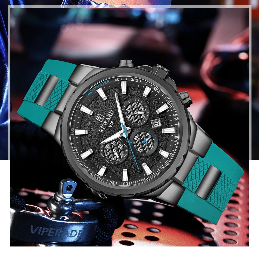 REWARD Relógio Masculino Quartzo RD832051M - Estilo Esportivo e Funcionalidade 45-49mm