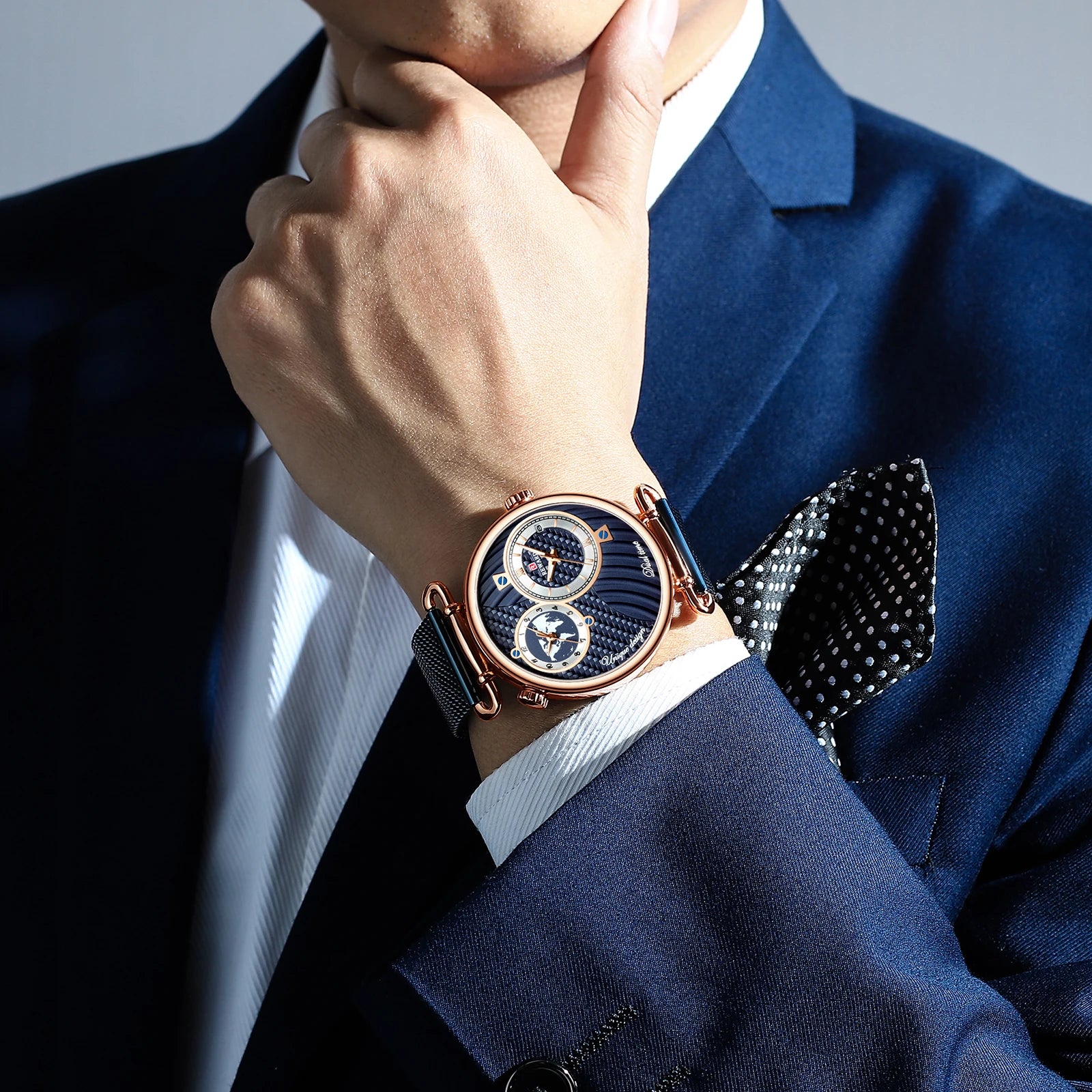 REWARD Relógio Masculino Quartzo RD62002M - Luxo e Funcionalidade 44mm