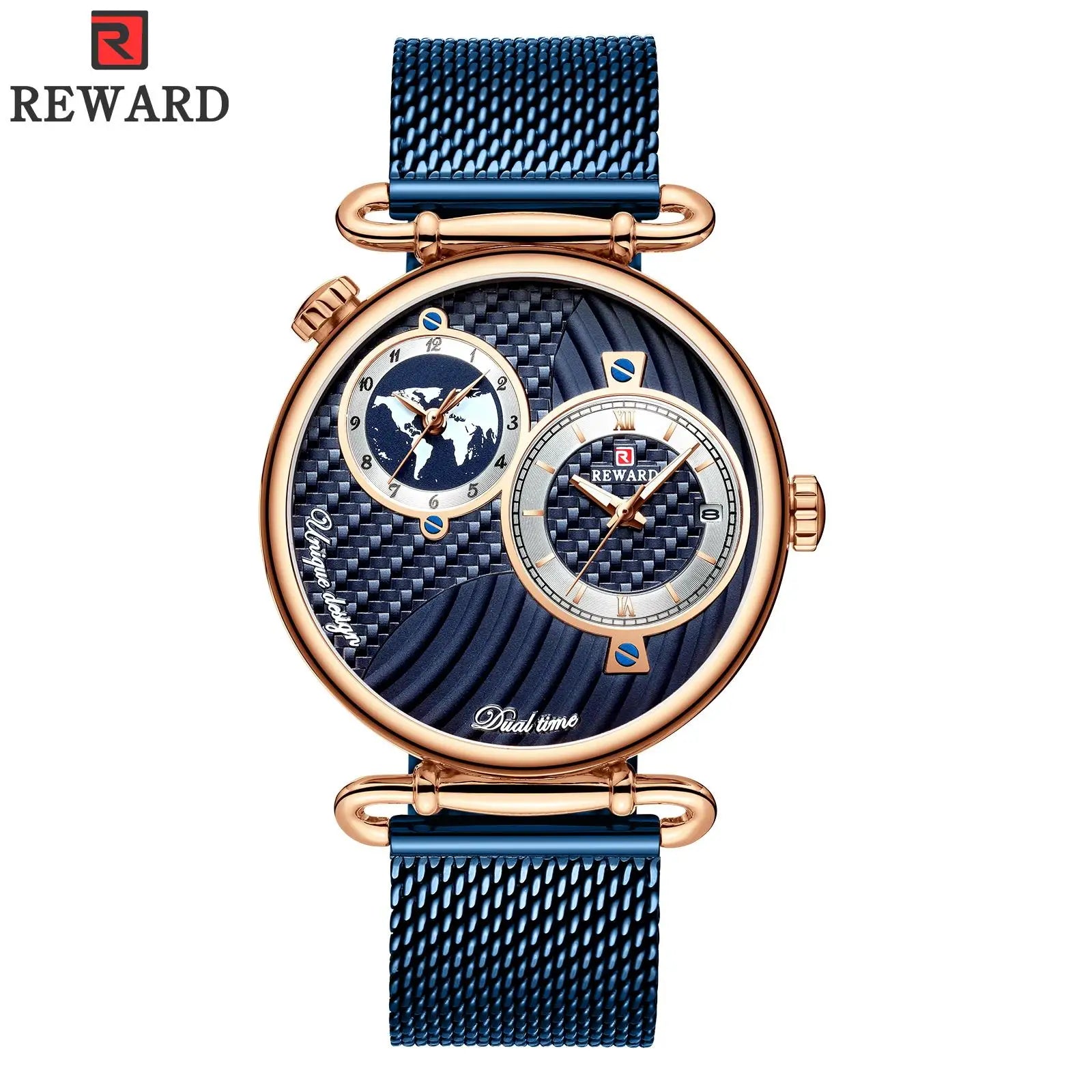 REWARD Relógio Masculino Quartzo RD62002M - Luxo e Funcionalidade 44mm