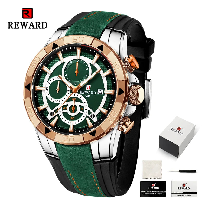 REWARD Relógio Masculino Quartzo RD83013M - Estilo Moderno e Funcionalidade 46mm