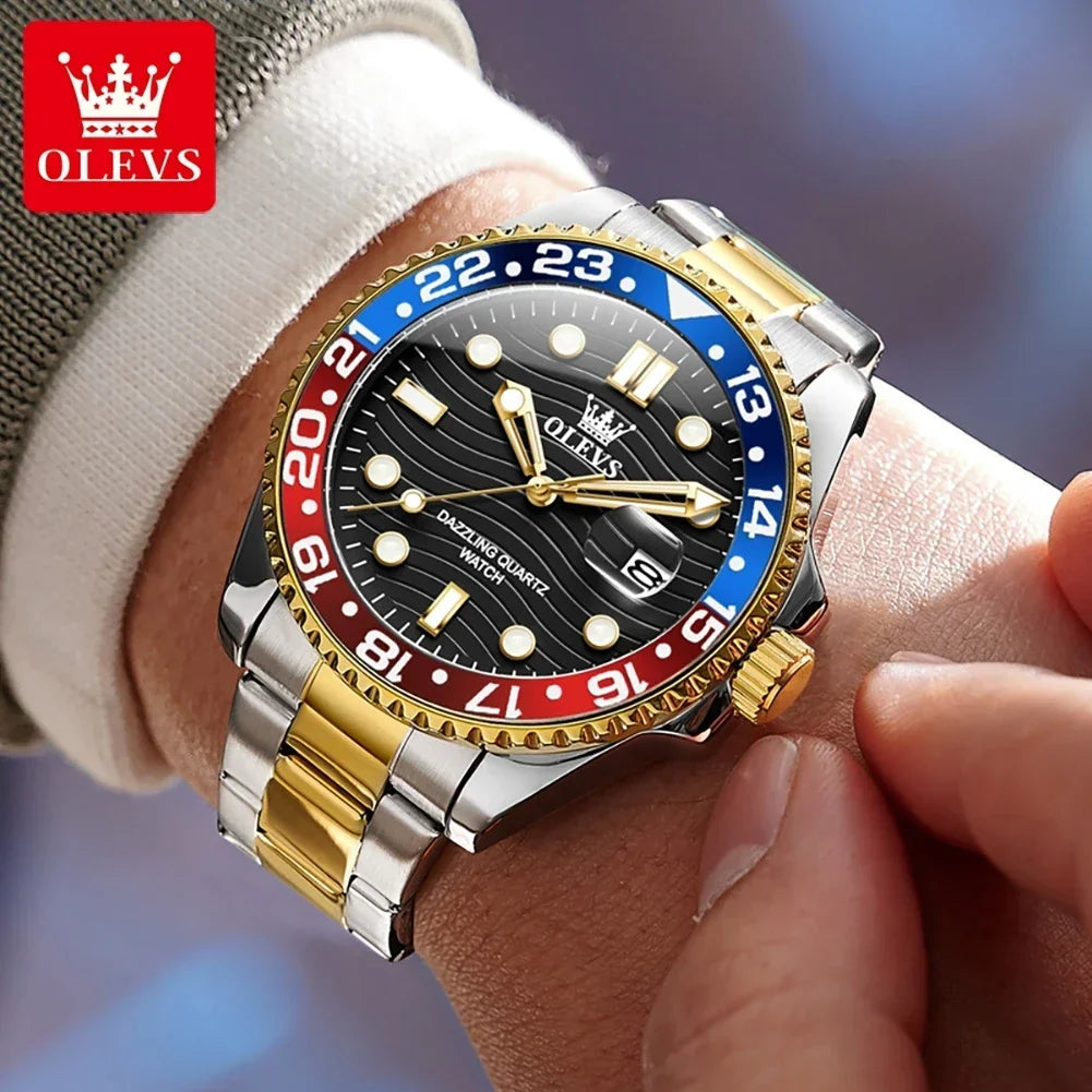 OLEVS Relógio Masculino 3610 - Luxo e Funcionalidade 40-44mm