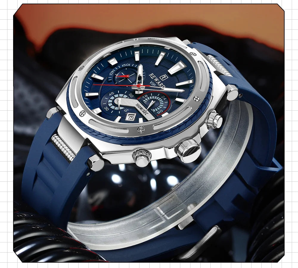 REWARD Relógio Masculino Quartzo RD831508M - Estilo Esportivo com Caixa Ultra Grande 50mm