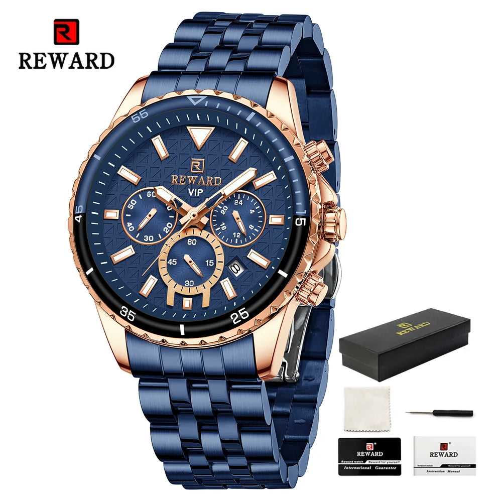 REWARD Relógio Masculino Quartzo RD81101M - Estilo Clássico e Funcionalidade 35mm